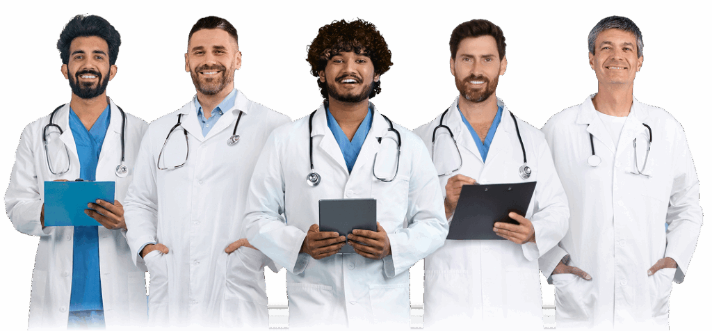 glad adult senior caucasian indian arab doctors 2025 03 18 19 13 06 utc